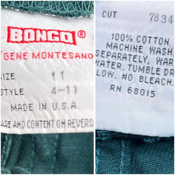 Vintage 90s BONGO Dark Green Jeans - Size 27 x 32 - Picture 7 of 8